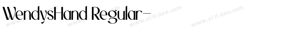 WendysHand Regular字体转换